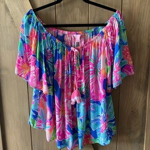 Lilly Pulitzer Off The Shoulder Top